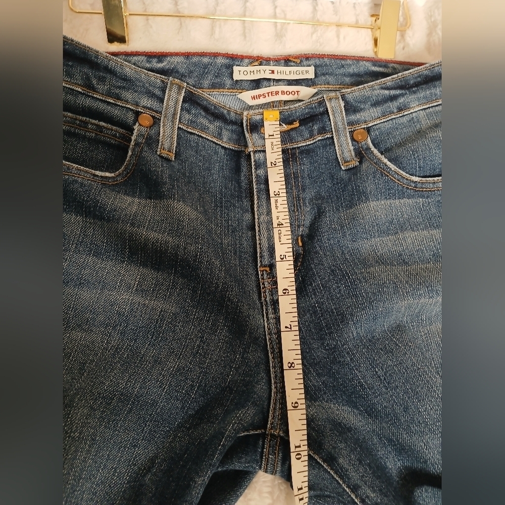 Tommy Hilfiger Blue Flare Wide Leg Jeans - Picture 4 of 10